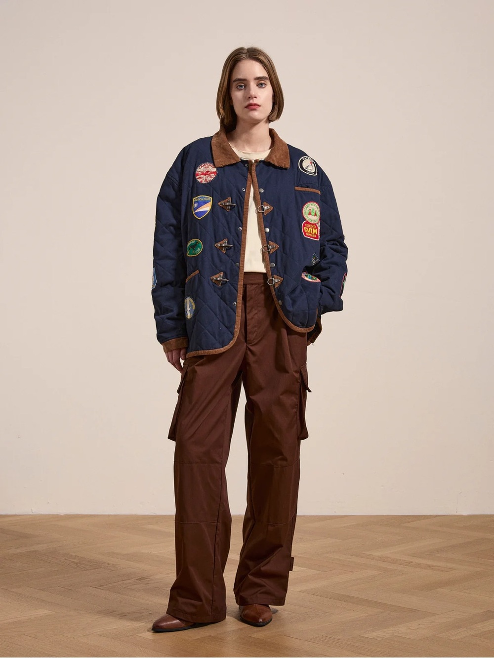 (UNISEX) FOUND FARMSTEAD QUILT PATCH JACKET